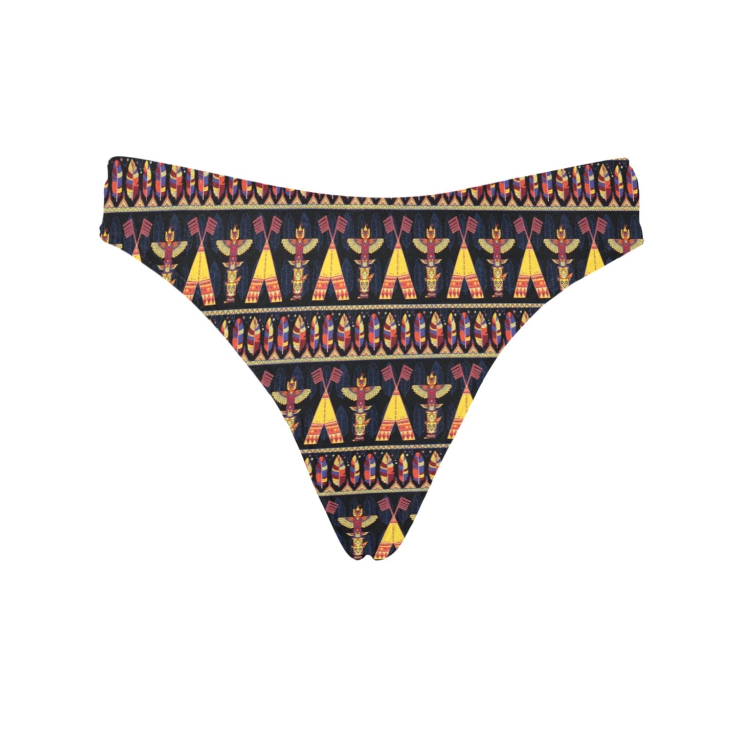 Totem Pole Design Women's Thongs