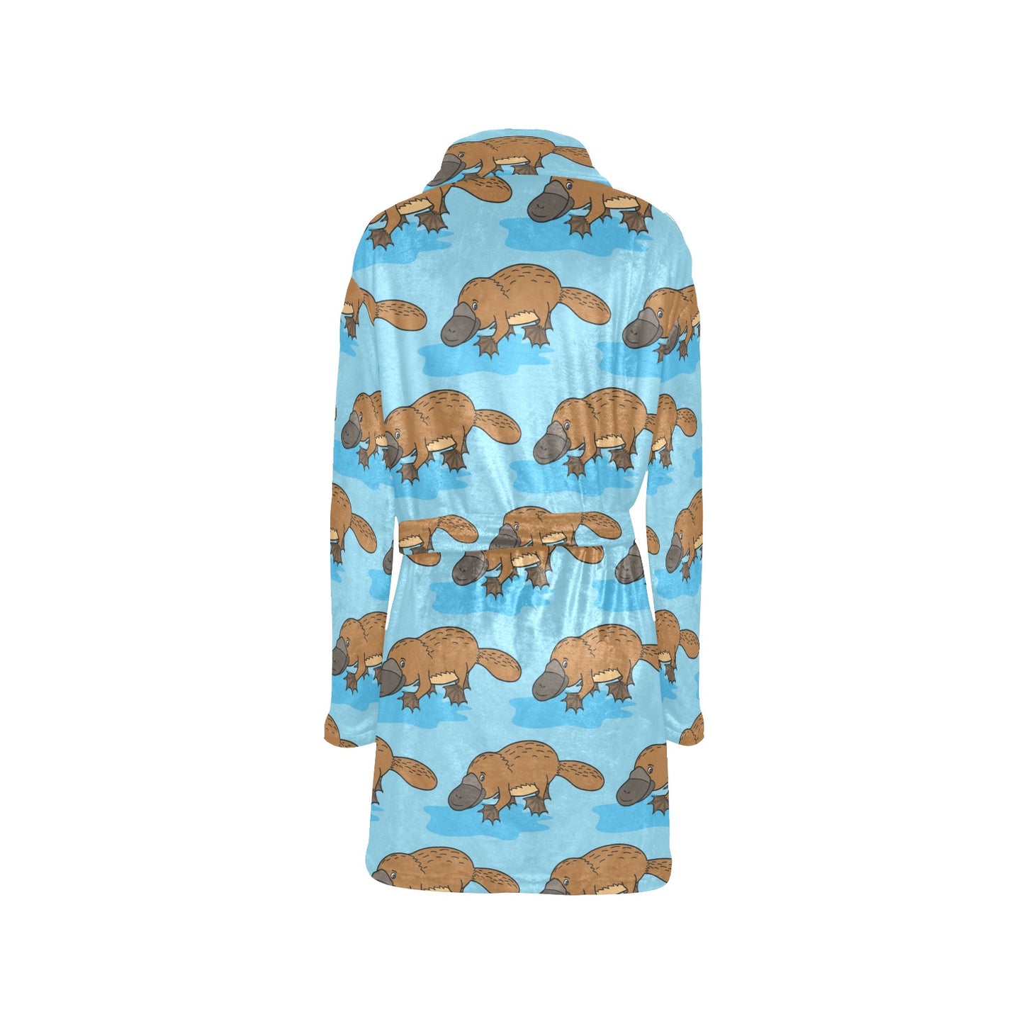 Platypus Pattern Print Design A02 Women's Fleece Robe