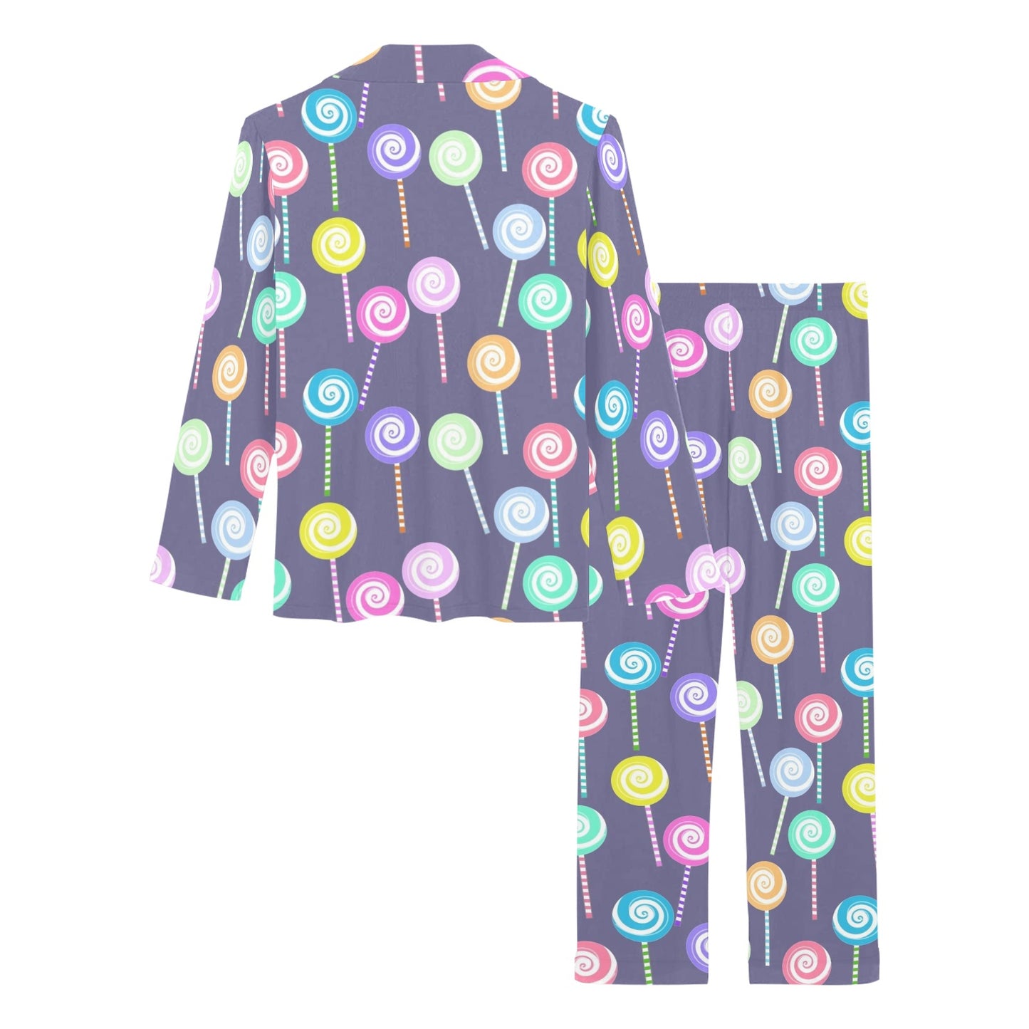 Lollipop Pattern Print Design LL03 Women's Long Pajama Set