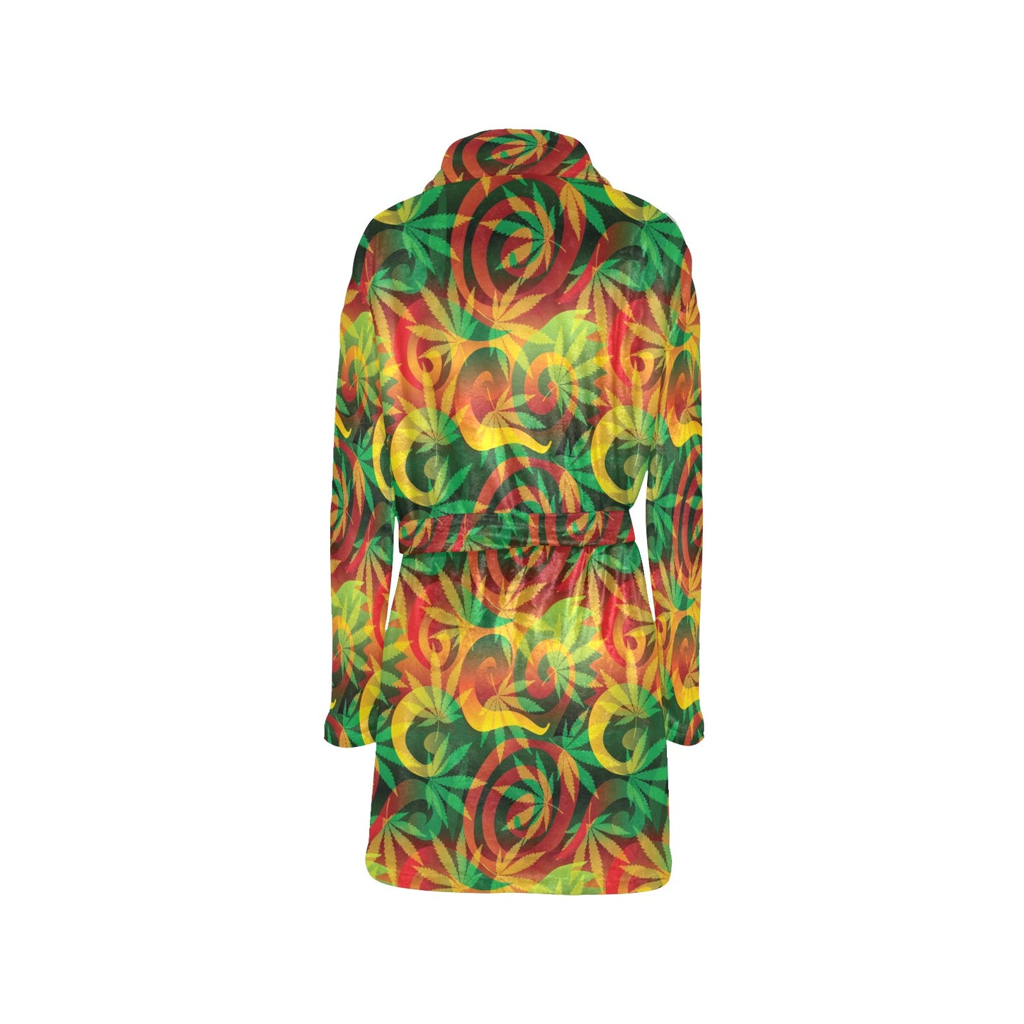 Rastafarian Pattern Print Design A01 Women's Fleece Robe