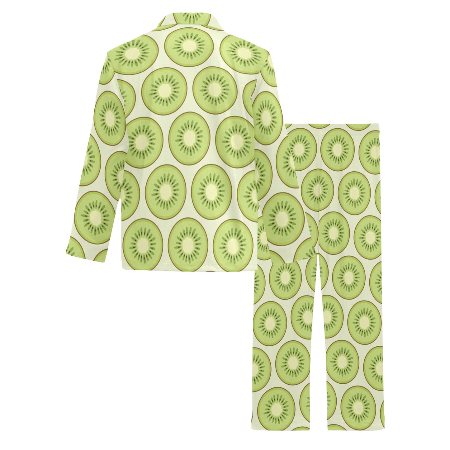 Kiwi Pattern Print Design KW02 Men's Long Pajama Set