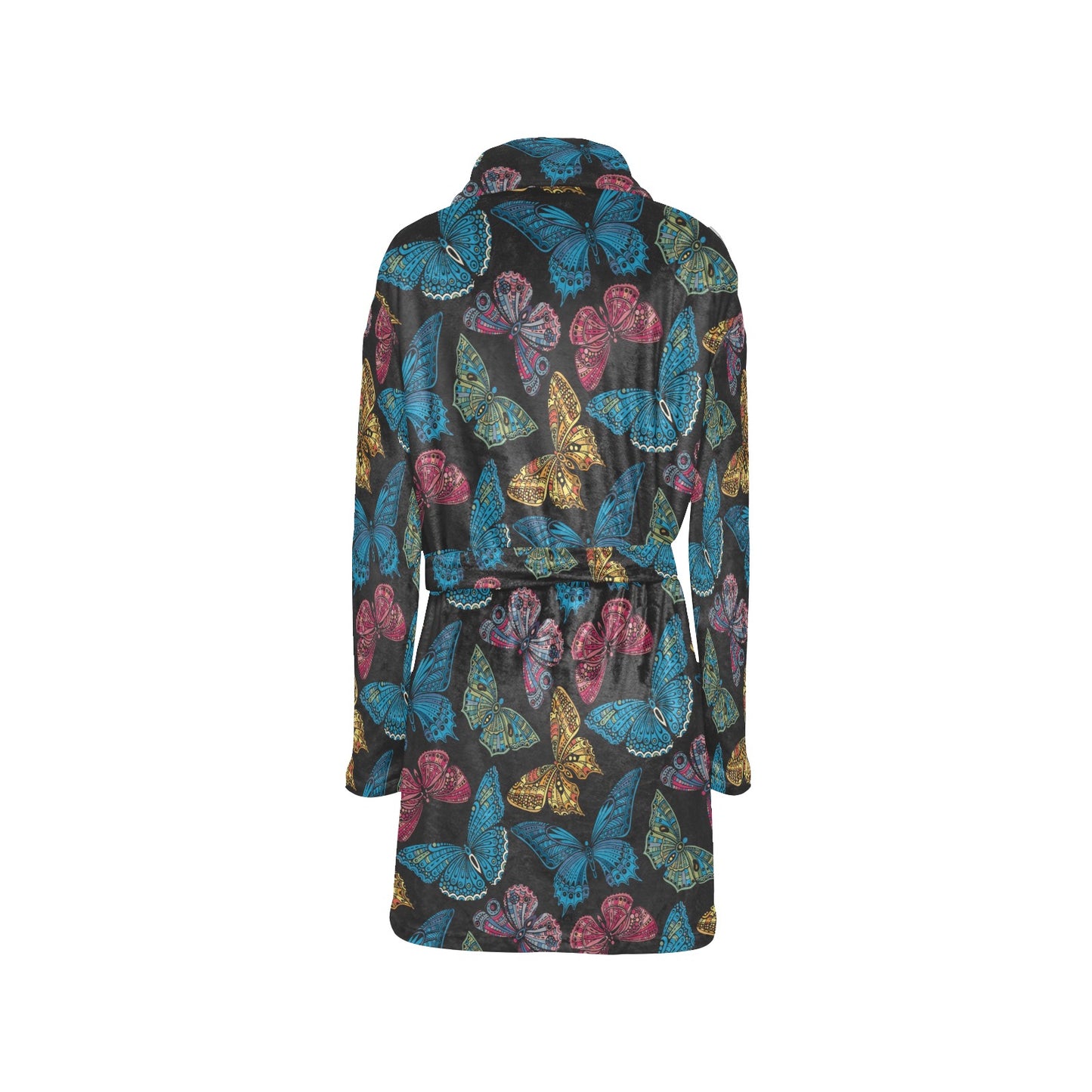 Butterfly Mandala Style Women's Fleece Robe