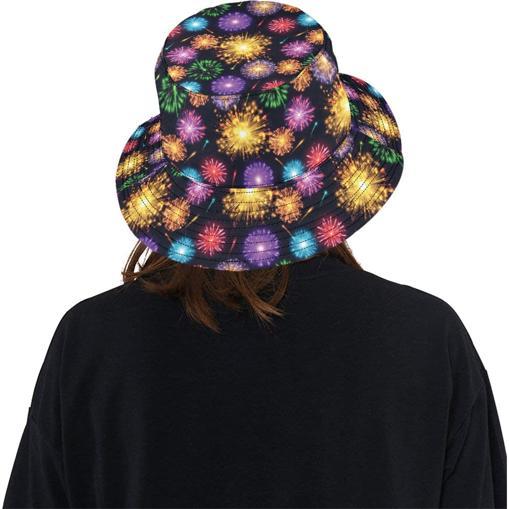 Firework Print Design LKS305 Unisex Bucket Hat
