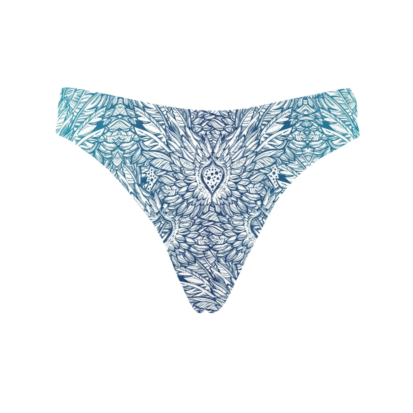 Angel Wings Boho Design Themed Print Women's Thongs