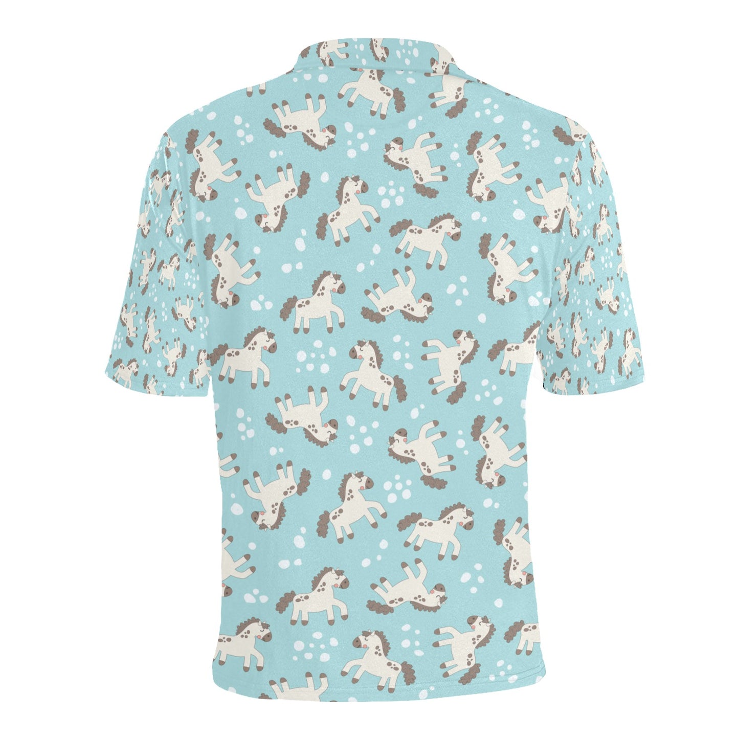 Horse Cute Print Design LKS306 Men Polo Shirt