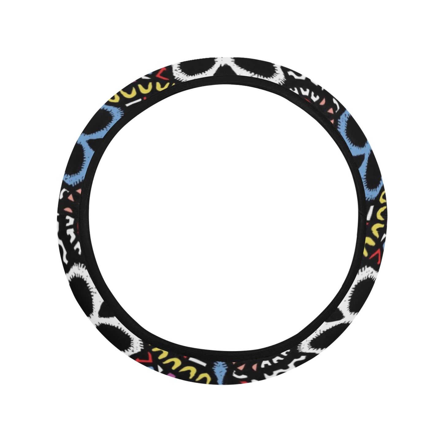 Skull Print Design LKS305 Steering Wheel Cover with Elastic Edge