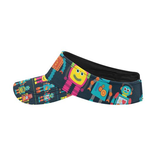 Robot Pattern Print Design A01 Unisex Sun Visor