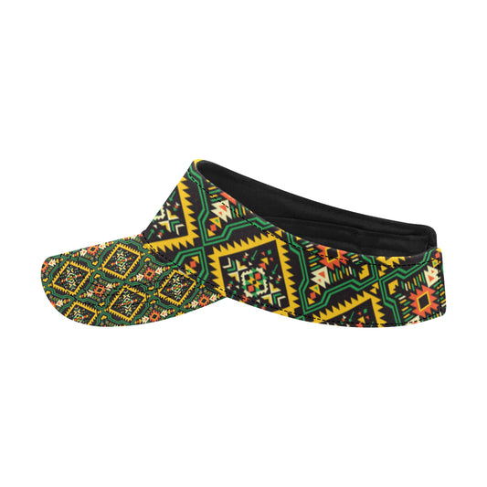 Kente Green Design African Print Unisex Sun Visor