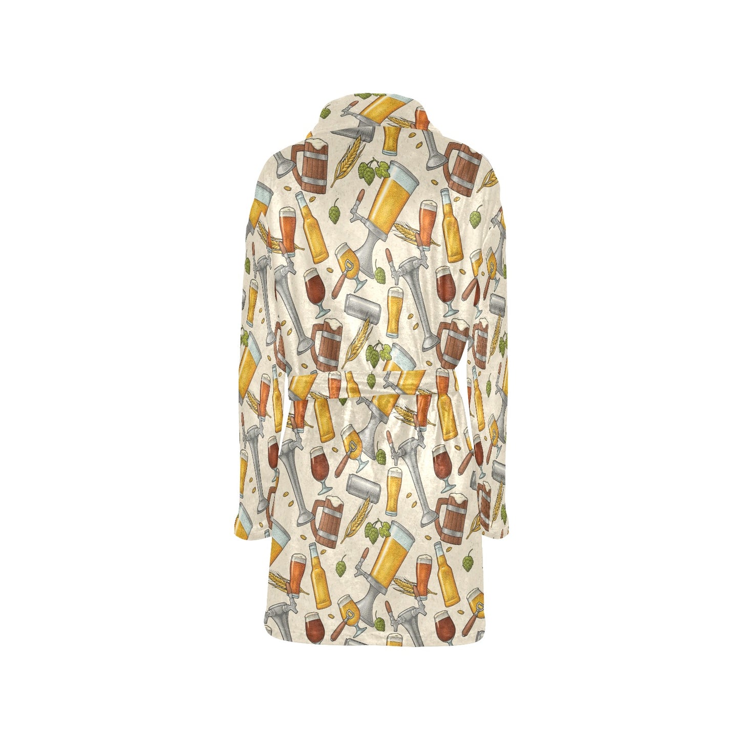 Beer Pattern Print Design 05 Women's Fleece Robe