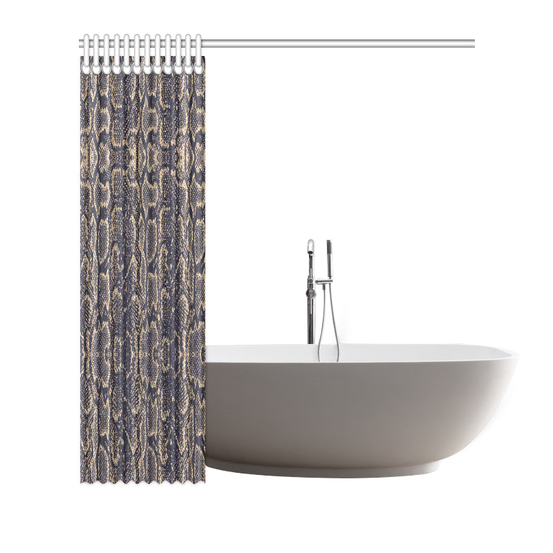Snake Skin Pattern Print Shower Curtain