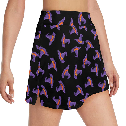 Witch Hat Print Design LKS304 17" Golf & Pickleball Skort with Pockets