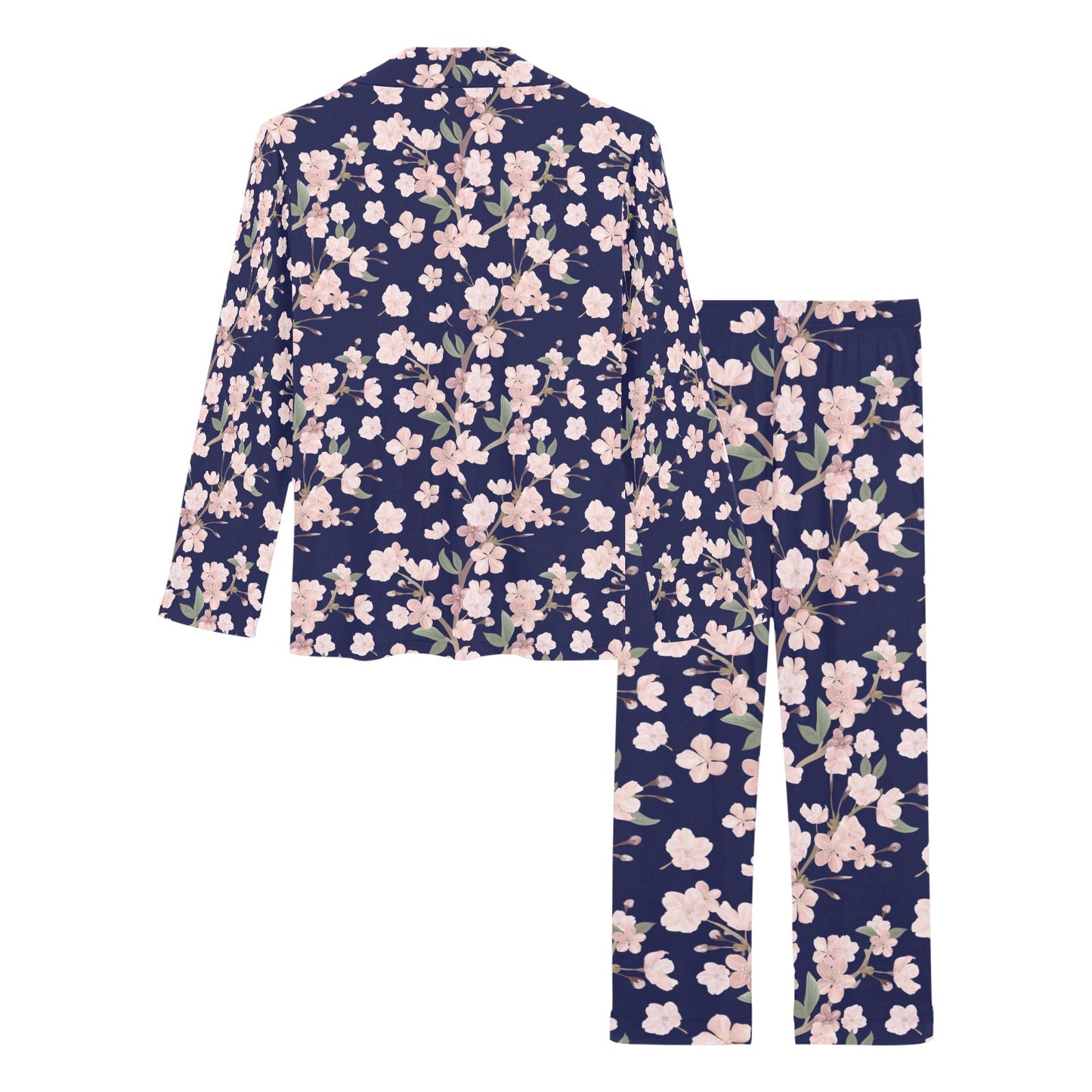 Sakura Print Design LKS301 Women's Long Pajama Set