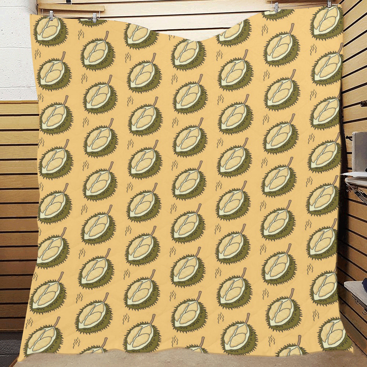 Durian Pattern Print Design DR02 Premium Quilt