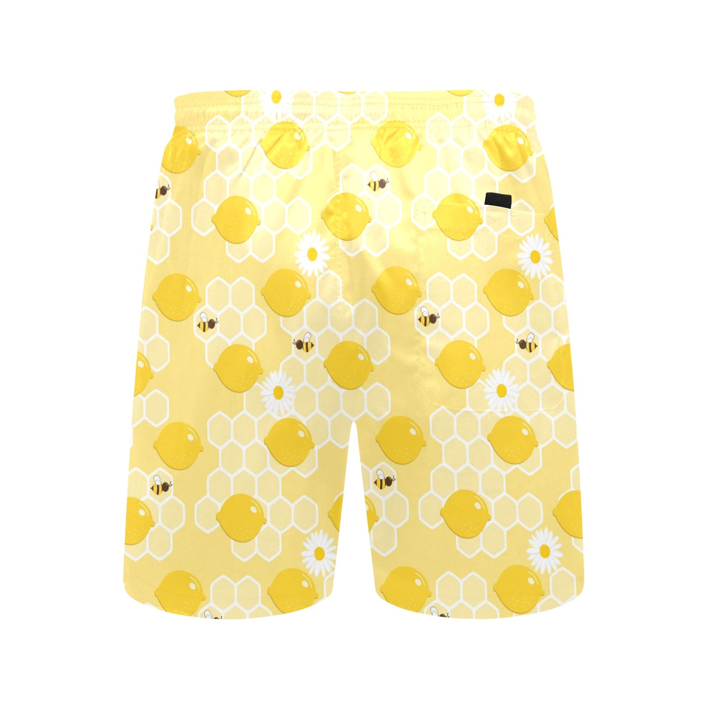 Honey Bee Honeycomb Print Design LKS3010 Men's Swim Trunks Beach Shorts