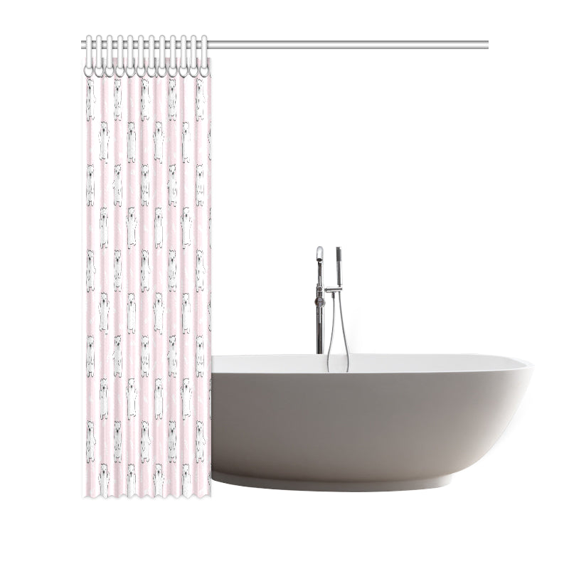 Polar Bear Pattern Print Design PB09 Shower Curtain