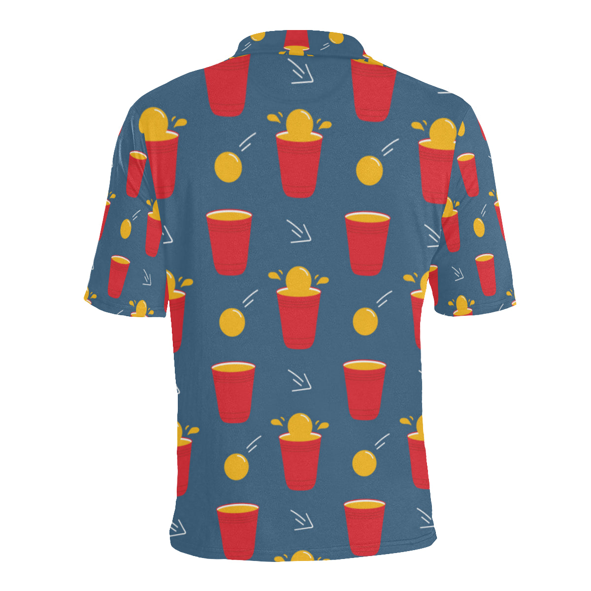 Beer Pong Pattern Print Design 02 Men Polo Shirt