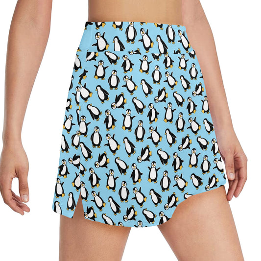 Penguin Happy Print 17" Golf & Pickleball Skort with Pockets
