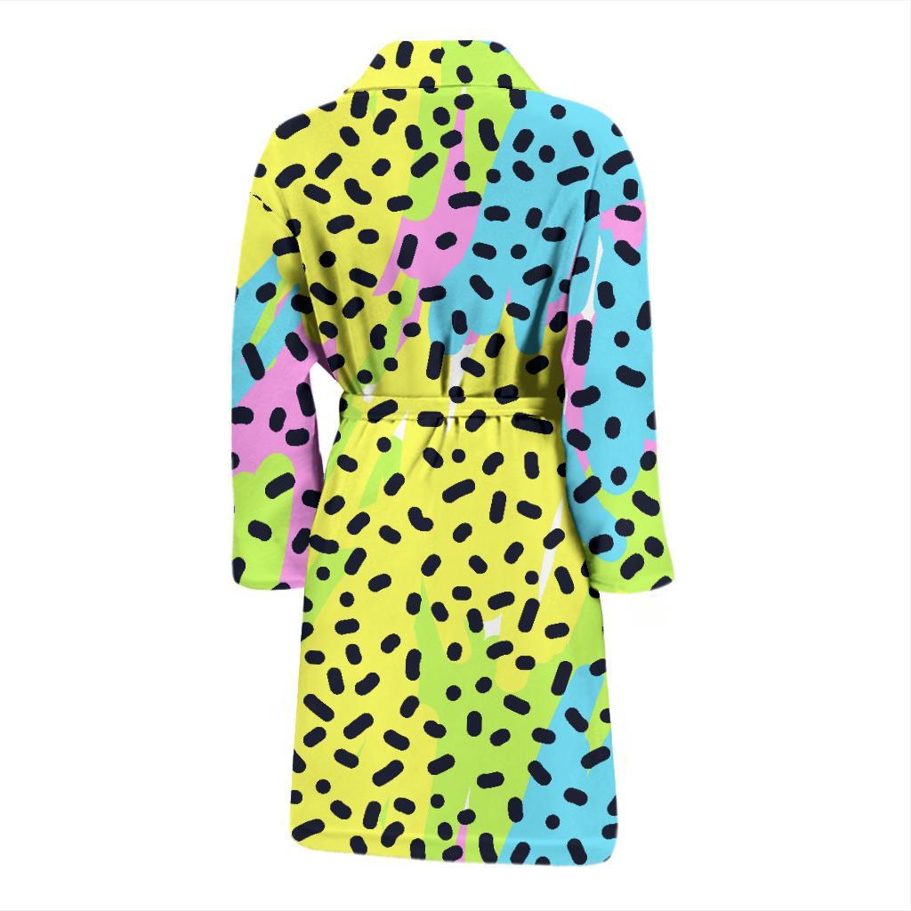 90s Pattern Print Design 2 Men Bathrobe-JORJUNE.COM