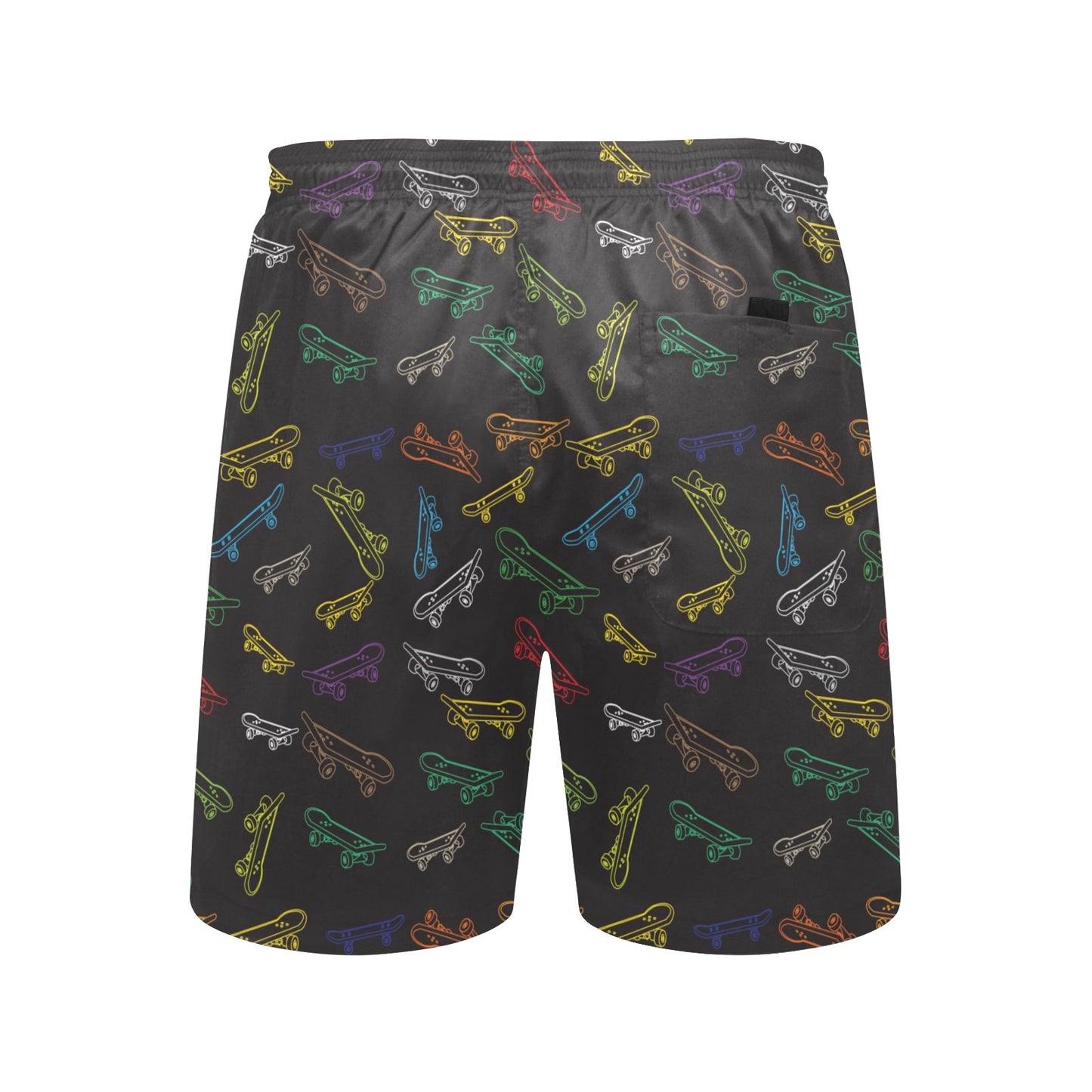 Skateboard Print Design LKS301 Men's Swim Trunks Beach Shorts