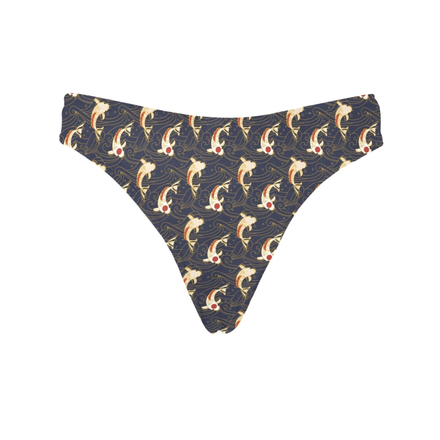 Koi Carp Japanese Design Themed Print Women's Thongs
