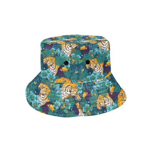 Tiger Tropical Print Design LKS301 Unisex Bucket Hat