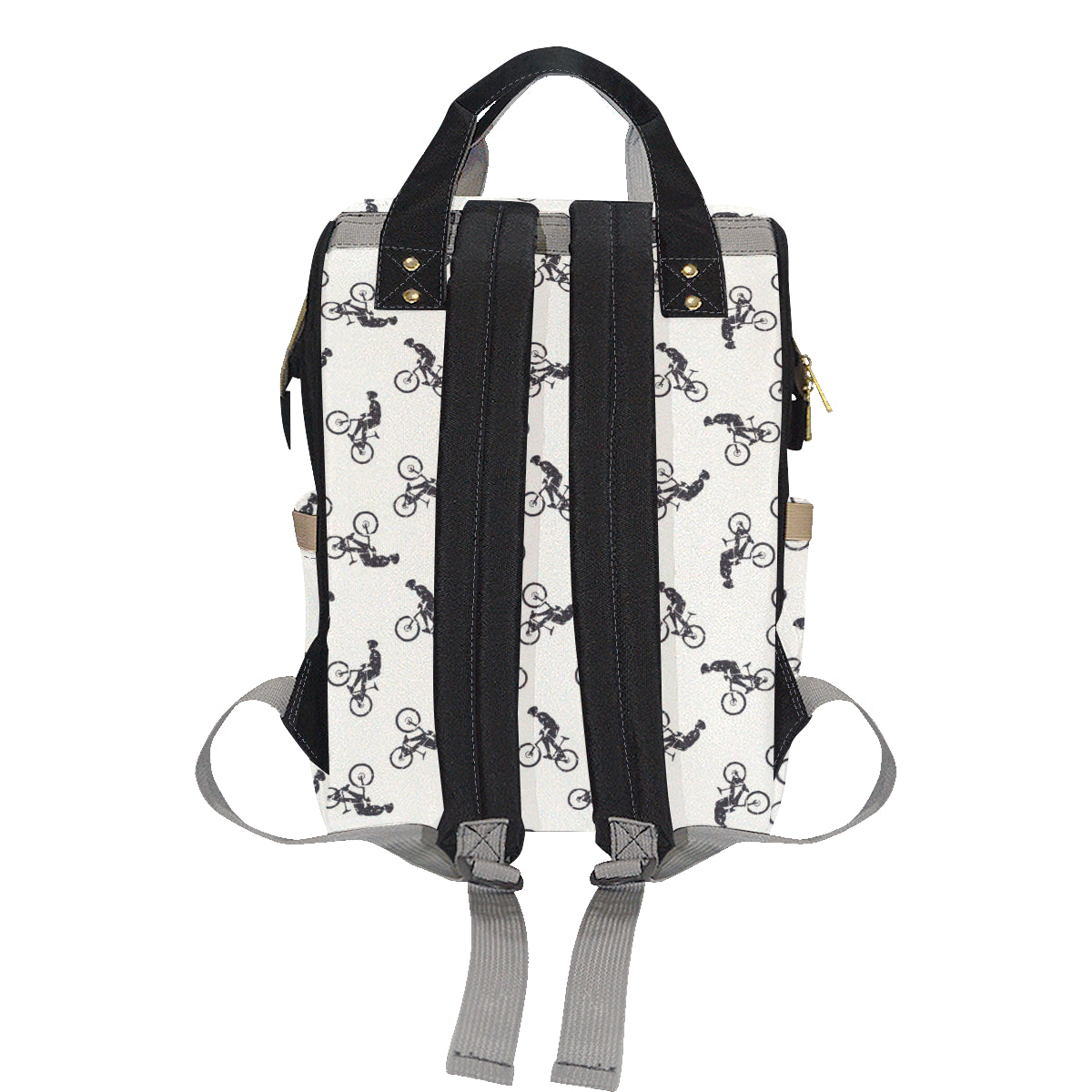 Mountain bike Pattern Print Design 01 Diaper Bag Backpack