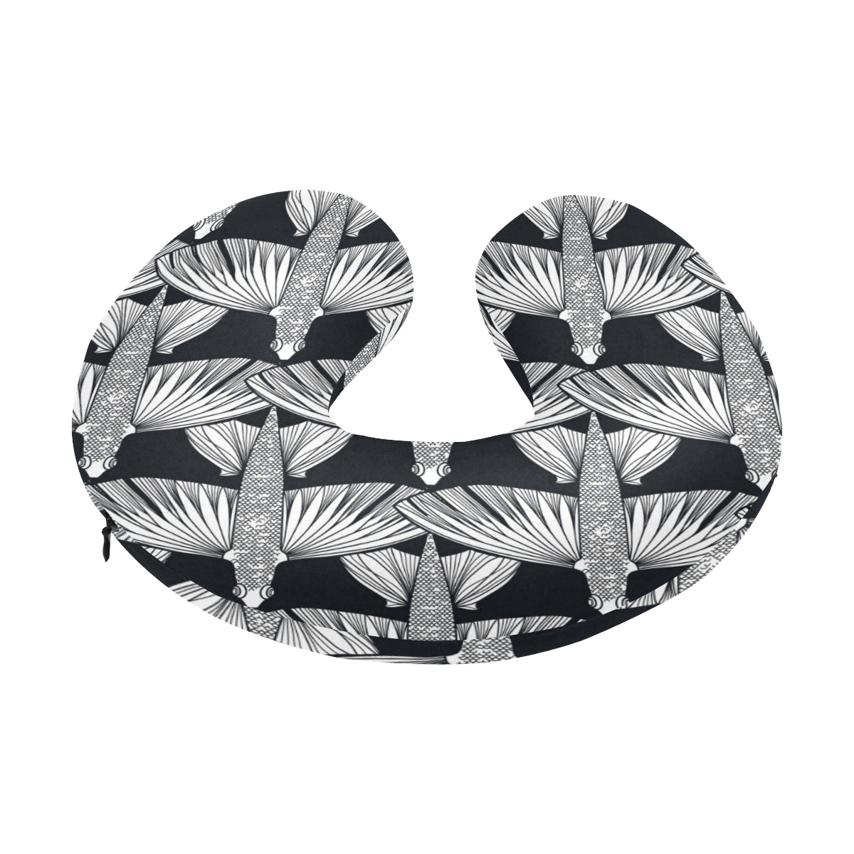 Flying Fish Pattern Print Design 03 U-Shaped Travel Neck Pillow