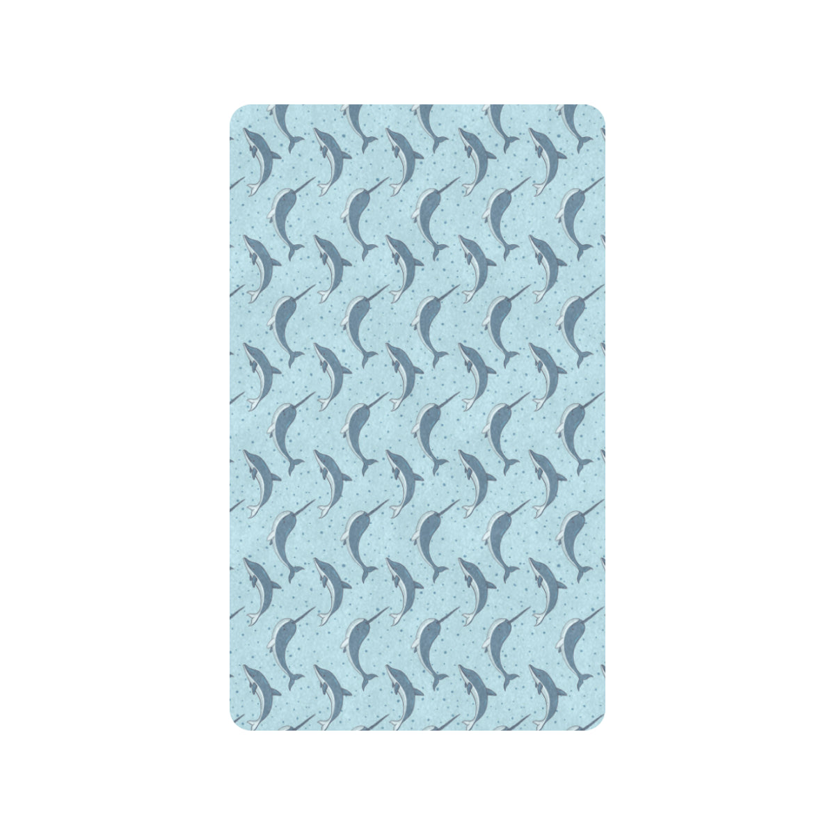 Narwhal Dolphin Print Rubber Doormat