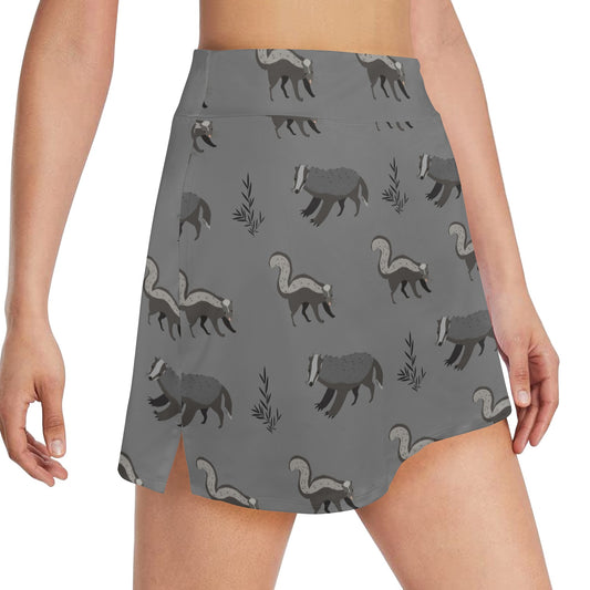 Skunk Print Design LKS301 17" Golf & Pickleball Skort with Pockets