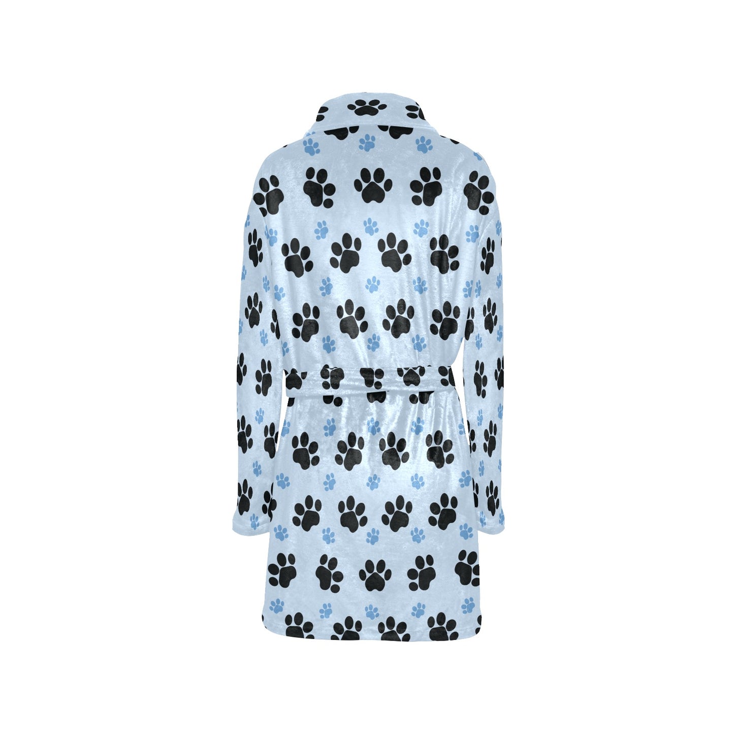 Paw Pattern Print Design A04 Women's Fleece Robe