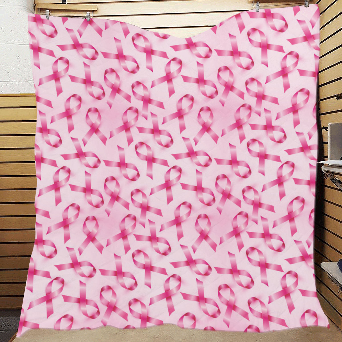 Breast cancer Pattern Print Design 04 Premium Quilt