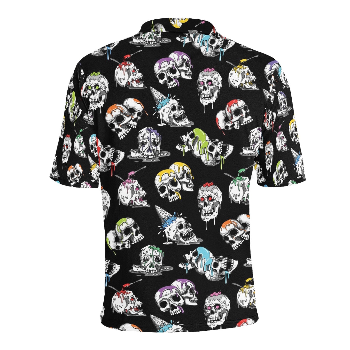 Skull Print Design LKS3013 Men Polo Shirt
