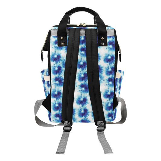 Tie Dye Blue Print Design LKS305 Diaper Bag Backpack