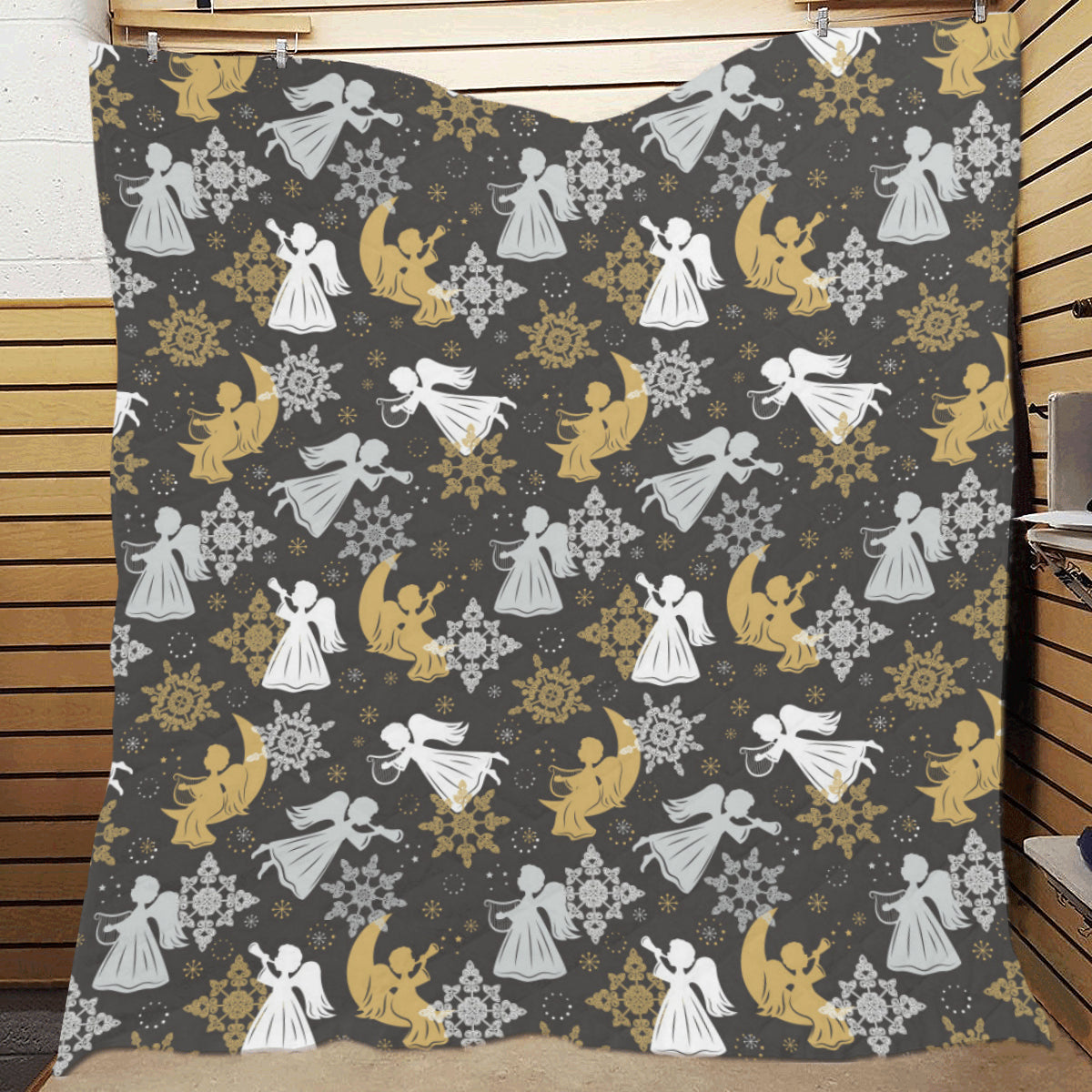 Angel Pattern Print Design 04 Premium Quilt