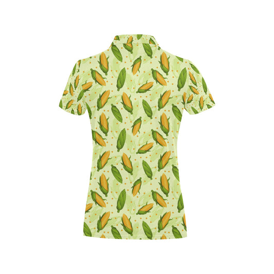 Agricultural Fresh Corn cob Print Pattern Women's Polo Shirt