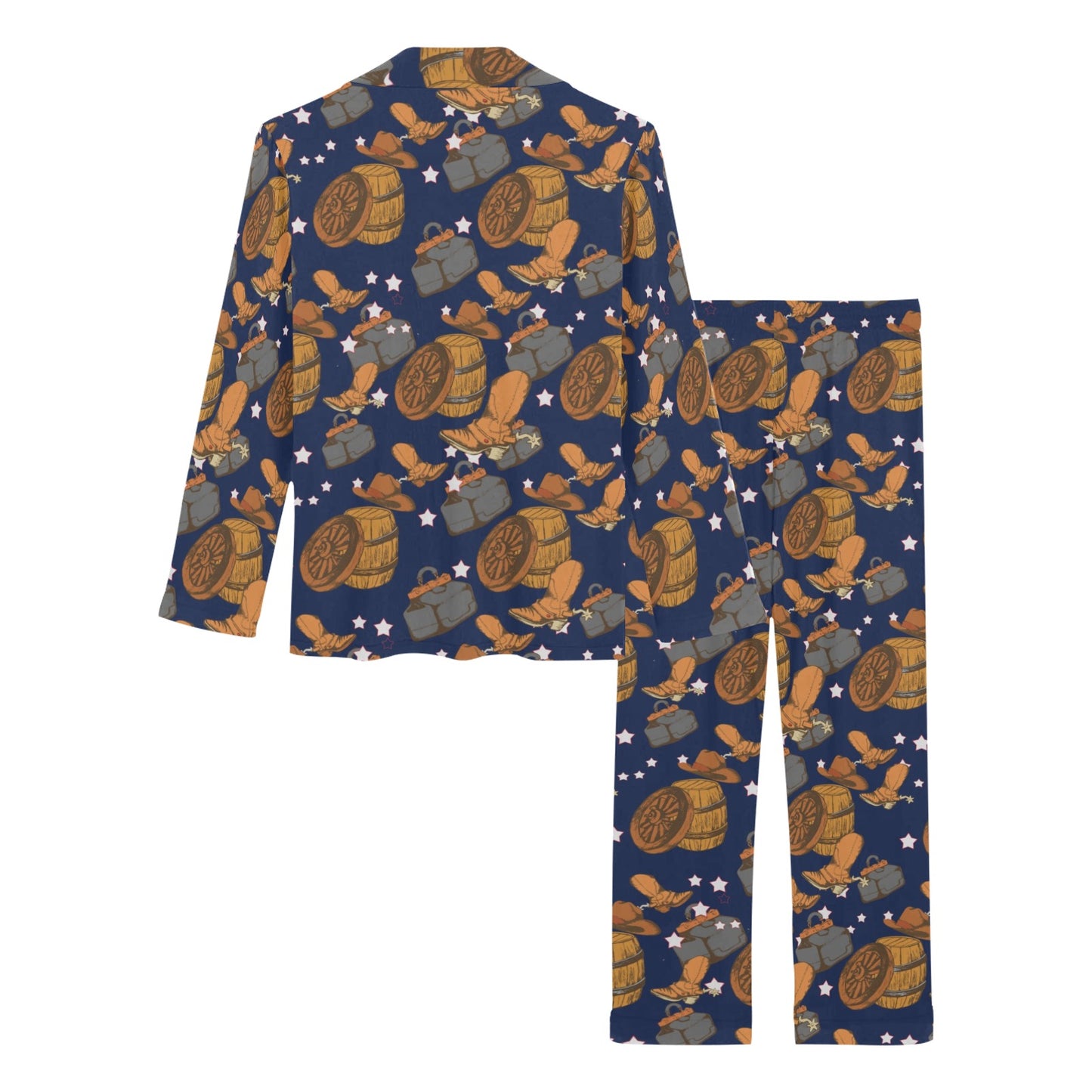 Cowboy Pattern Print Design 03 Women's Long Pajama Set