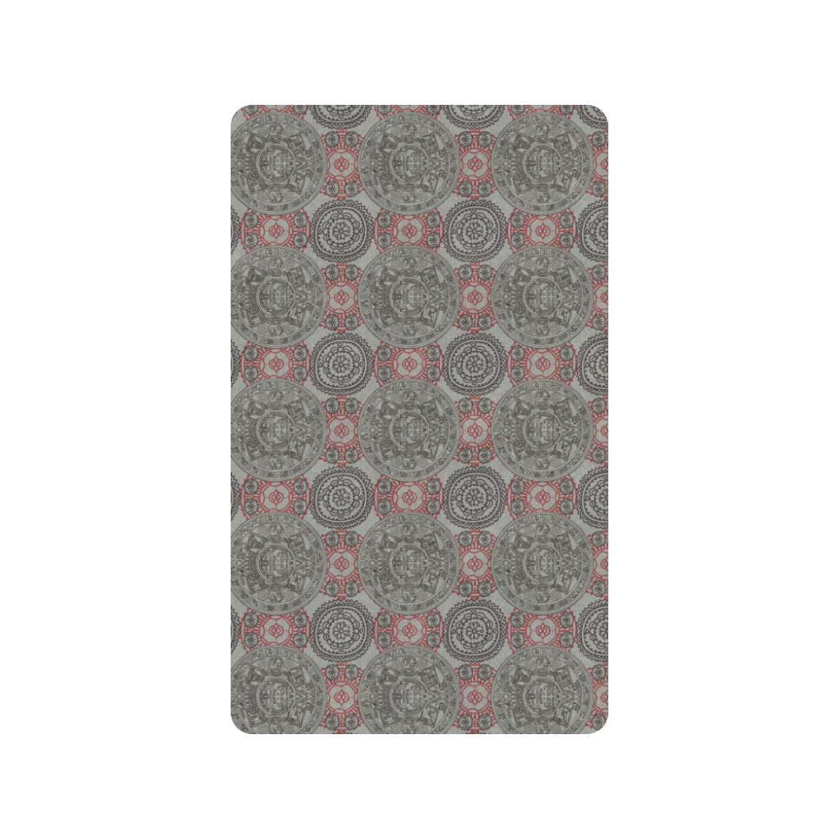 Calendar Aztec Style Print Pattern Rubber Doormat