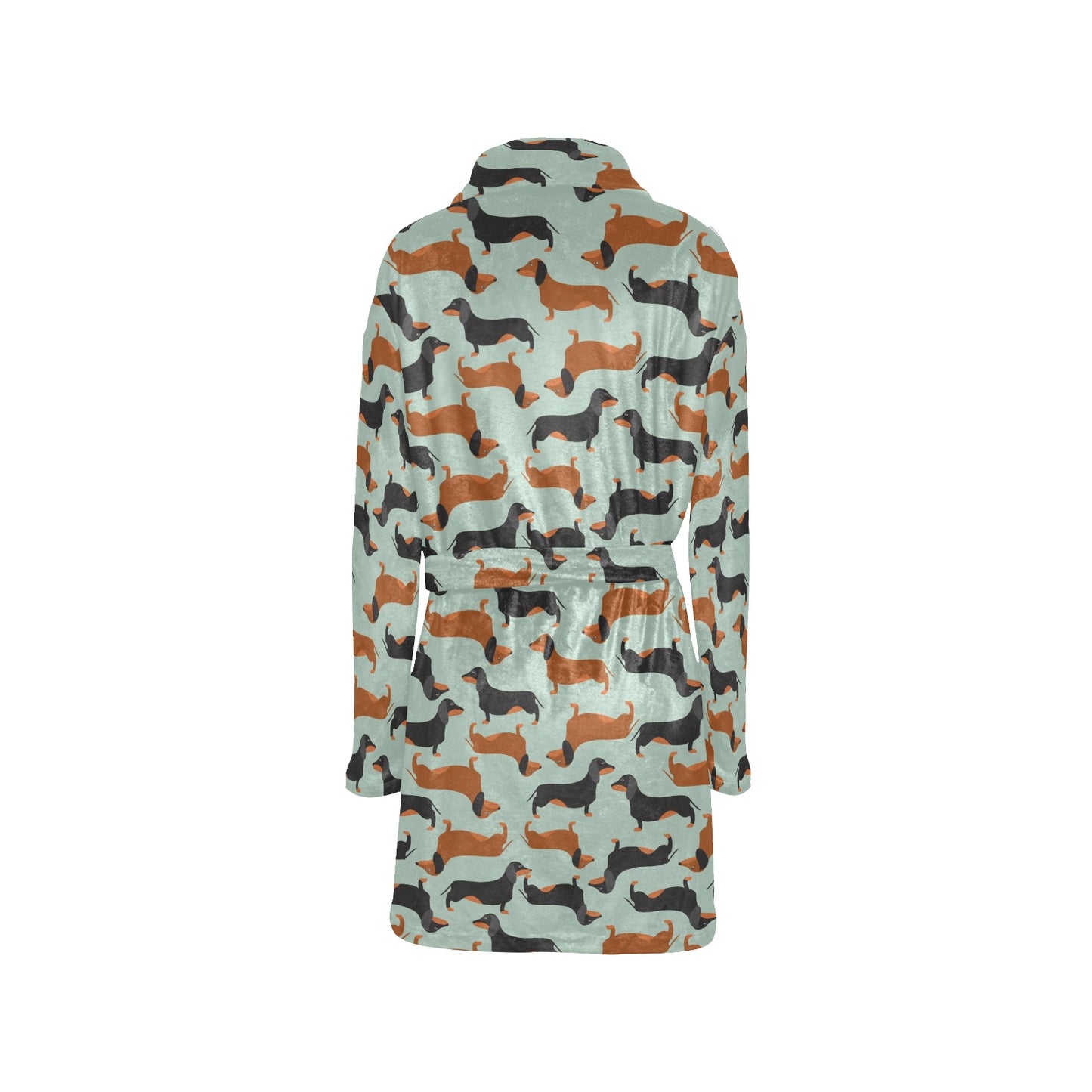 Dachshund Cute Print Pattern Women's Fleece Robe
