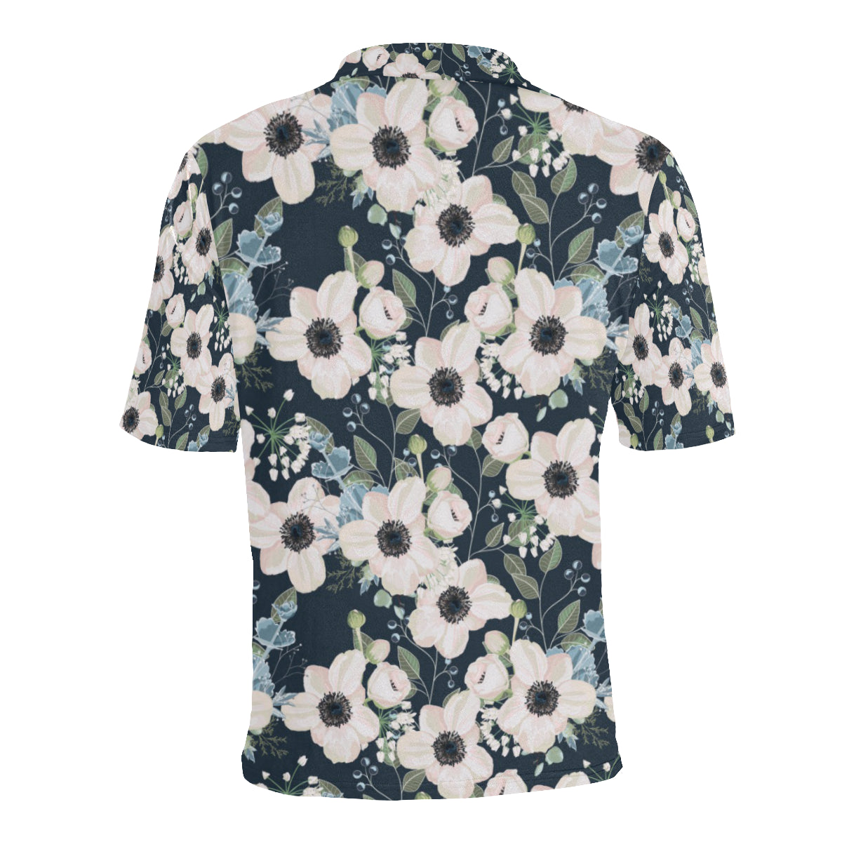 Anemone Pattern Print Design AM02 Men Polo Shirt