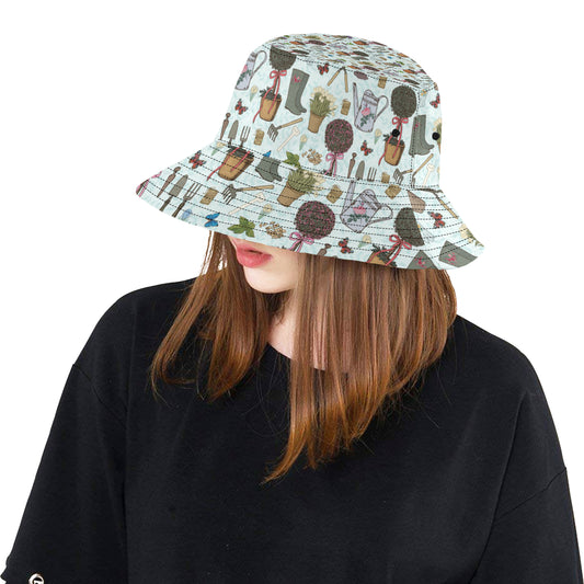 Gardening Pattern Print Design G01 Unisex Bucket Hat