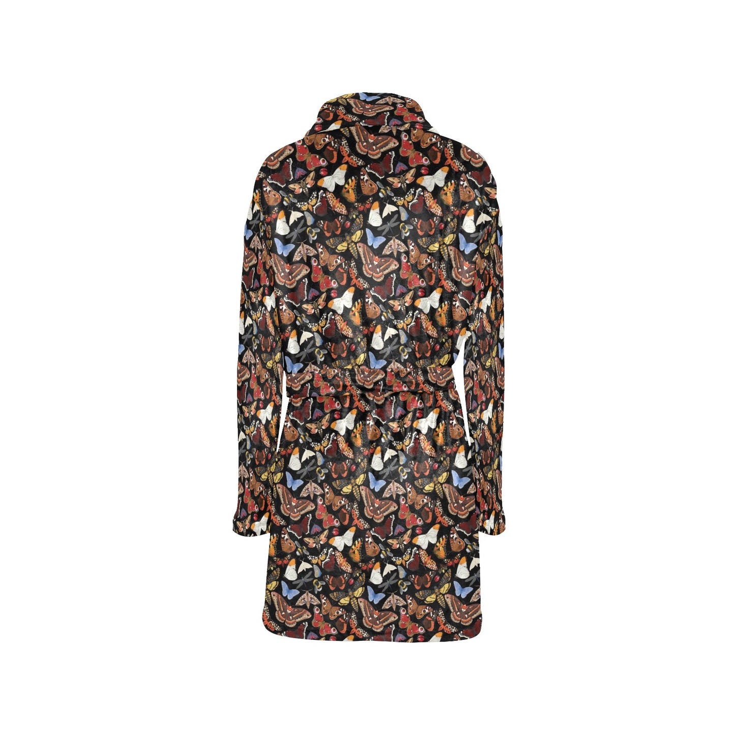 Butterfly Pattern Print Design 08 Women's Fleece Robe