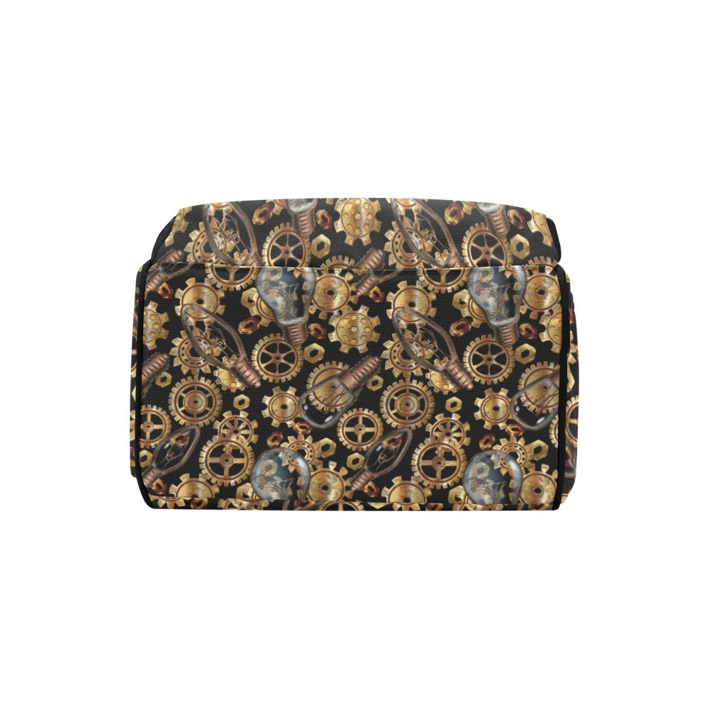 Steampunk Lightbulb Print Design LKS304 Diaper Bag Backpack