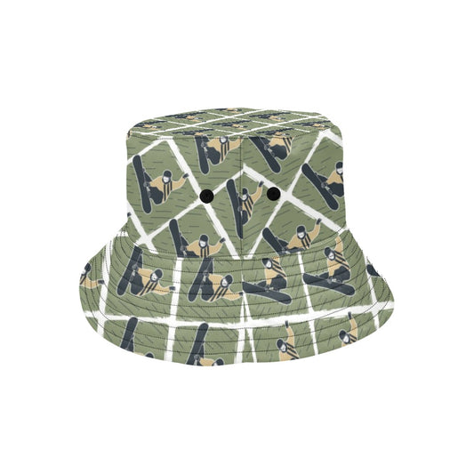 Snowboard Man Print Design LKS302 Unisex Bucket Hat