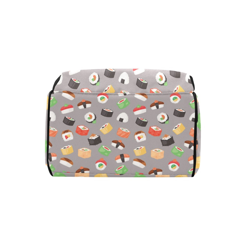Sushi Print Design LKS307 Diaper Bag Backpack