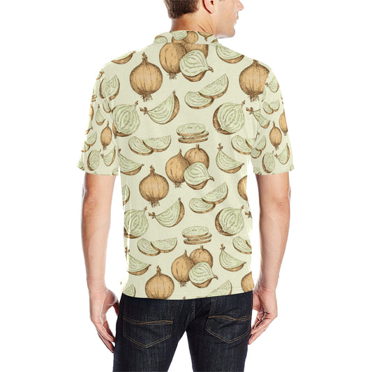 Onion Pattern Print Design A02 Men Polo Shirt