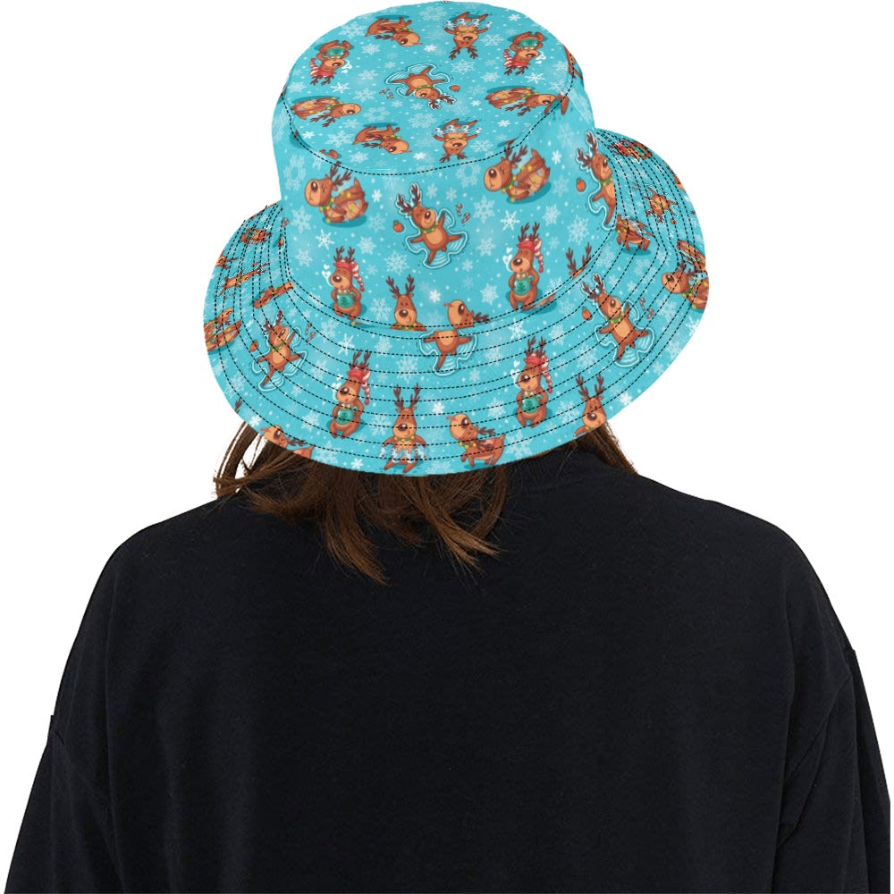 Reindeer Print Design LKS402 Unisex Bucket Hat