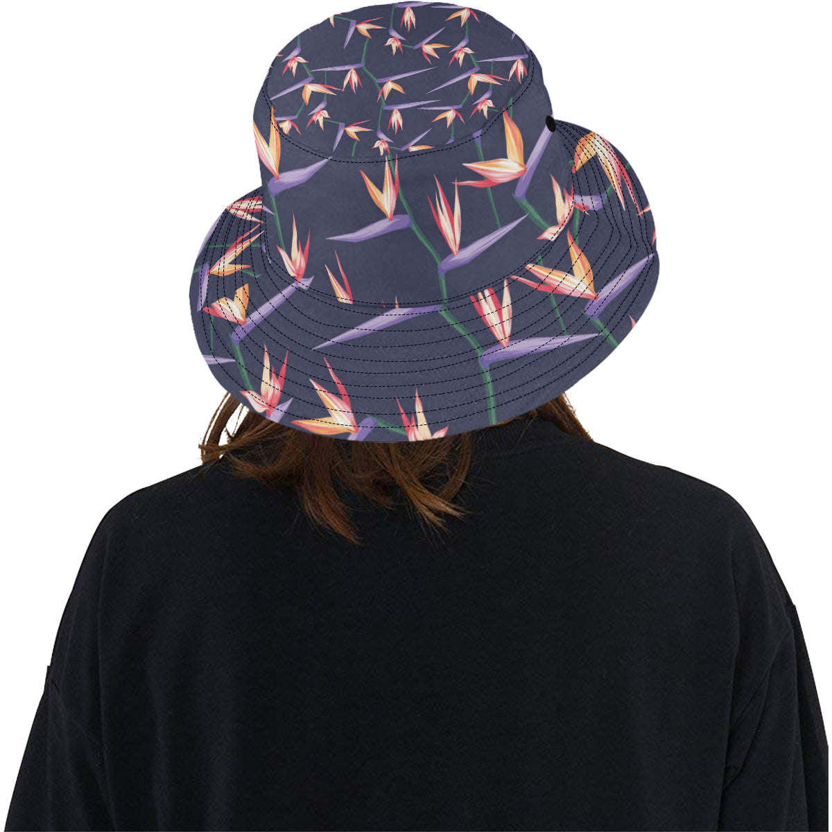 Bird Of Paradise Pattern Print Design BOP015 Unisex Bucket Hat