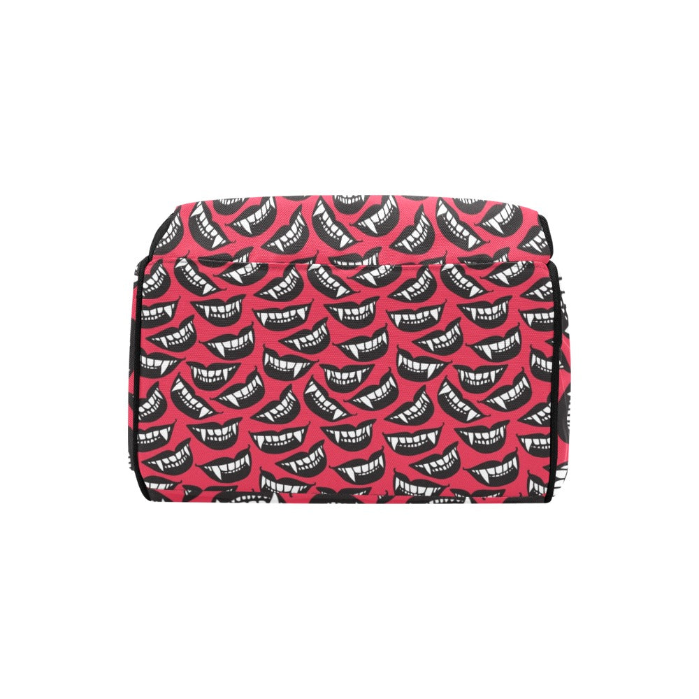Vampire Lips Print Design LKS305 Diaper Bag Backpack