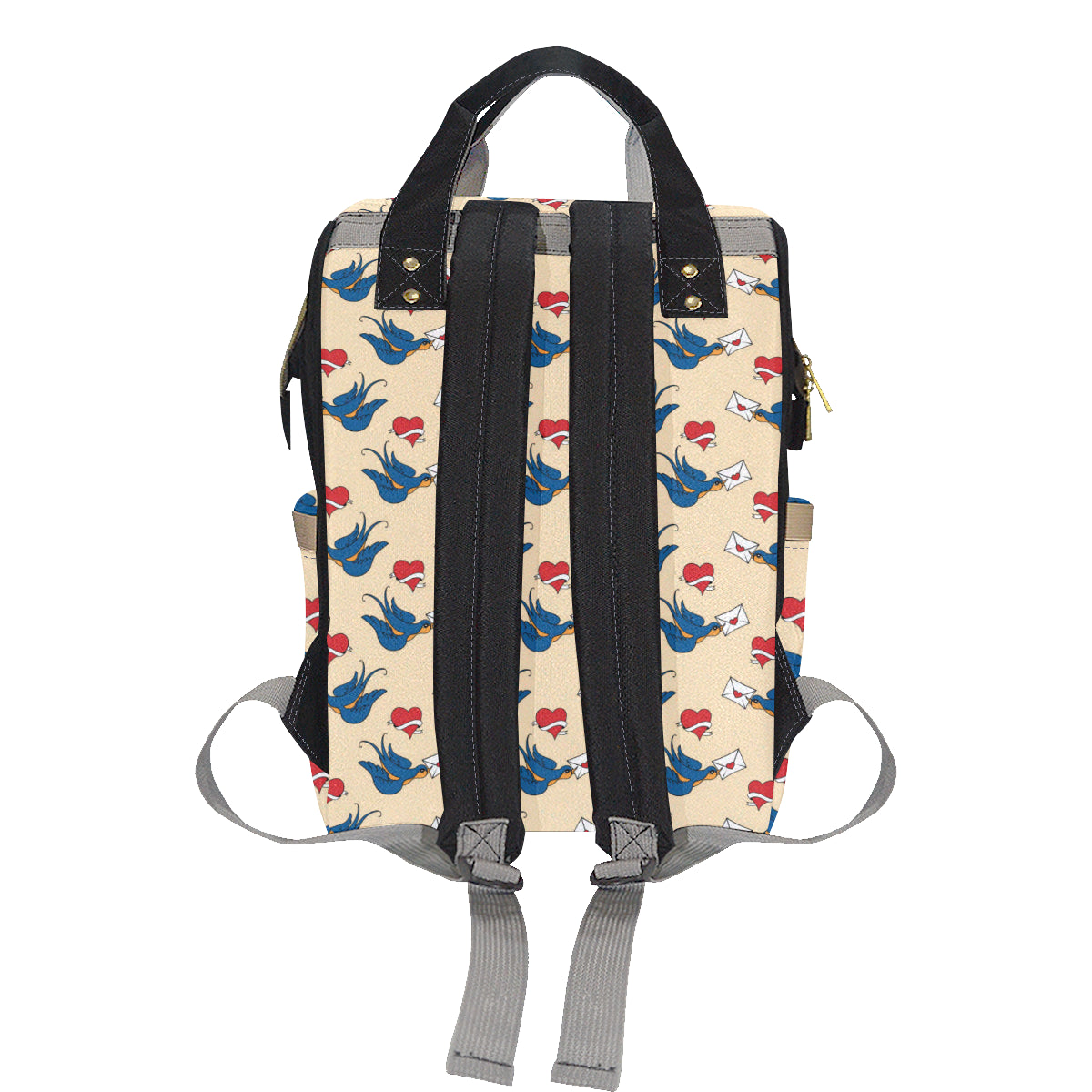 Swallow Bird Pattern Print Design 05 Diaper Bag Backpack