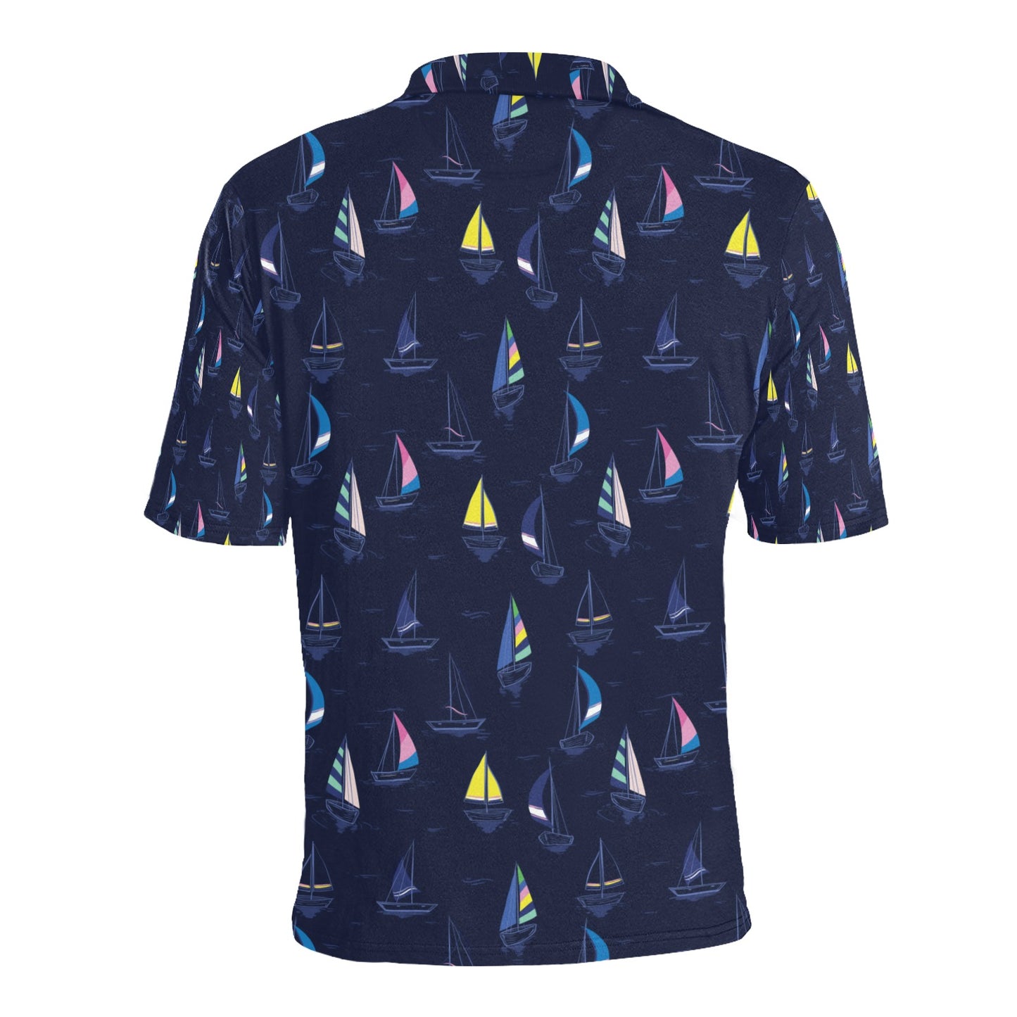 Sailboat Print Design LKS305 Men Polo Shirt